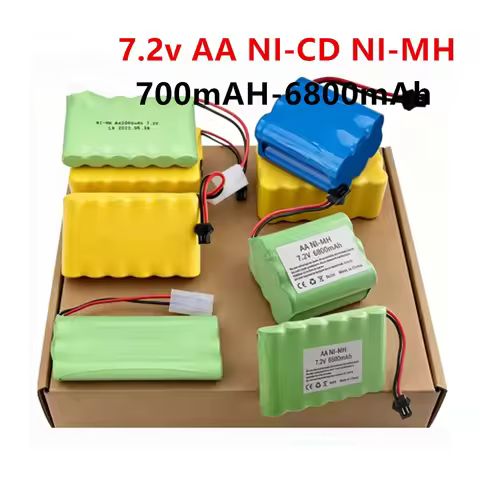 7.2V NI-MH NI-CD Battery 700mAh/1400mAh/1800mAh/2400mAh/3000mAh 3500mAh 4500mAh 5000mah for RC Toys 