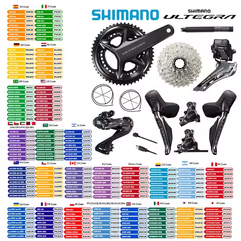 Shimano Ultegra Di2 R8170 Groupset 2x12s With R8100 Crankset 170MM 50-34T Cassette R8150 FD RD For R