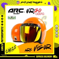 ARC NOVA NR50 Helmet (W / ARC Orange Visor) [𝟭𝟬𝟬%𝗢𝗥𝗜𝗚𝗜𝗡𝗔𝗟] Sirim Certified Helmet Nova