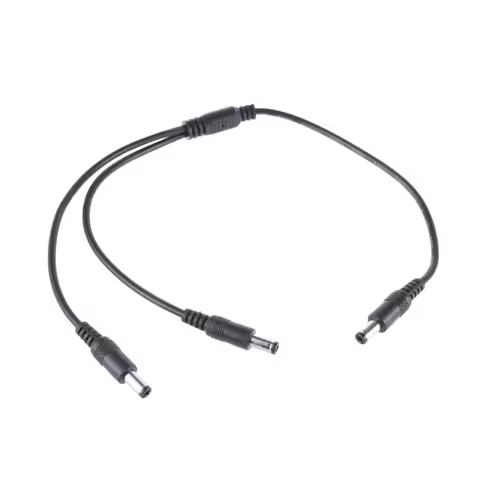 E56B DC5521/5525 to Double DC5521/5525 Splitter Cord 1xMale to 2xMale Power Adapter Cable Wire for L