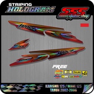 Sticker Striping Hologram Honda Karisma 125 Wave Thailand