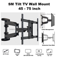 50cm SM DYQ7 Q6 Q7 P6 P5 S65 45 to 86 Inch TV Tilt Wall Bracket Mount Cantilever Extendable Double Arm Strong 2743.1