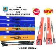 NEW LEMAX MICRO MAX GAME JMG SOLID CARBON SPINNING ROD 1 PIECE SECTION UL