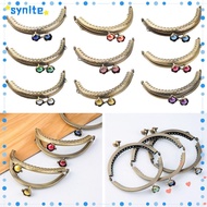 SYNITE Purse Clasp Frame, Vintage Metal Purse Frame Kiss Clasp, Mini Bag Hardware Purse Frame Bag Ma