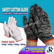 🇲🇾 Multipurpose Cotton Knitted Hand Safety Glove Cotton Glove Gardening Glove Sarung Tangan Kain Batik Sarung Tangan 线手套