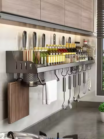 Kitchen Spice Storage Knives Holder Knife Stand Spice Rack Organizer Knives Holder Spoon and Chopsti