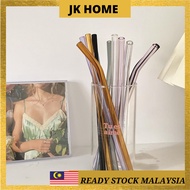 JK HOME Aesthetic Glass Reusable Straws | READY STOCK