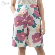 Pena house กางเกงขาสั้น ทรงกระบอก ผ้าพิมพ์ลาย POPS042401
