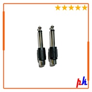 Jack converts 6.5 mono to female AV, jack converts female AV to 6.5 mono BN