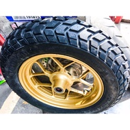 คู่หน้า-หลัง ยางกึ่งวิบากขนาด 120/80-12 130/80-12 ลาย M Traker หนึบ เข้าโค้งดี ไม่มีลื่น เป็นหนึ่งทุ