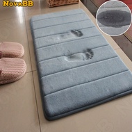 Bathroom Water-Absorbent Non-Slip Rug, Solid Color Door Mat for Bathroom Entrance, Bedroom, and Livi