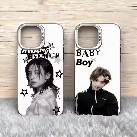 KPOP idol h-Hyunjin Phone Case Colorful Plated Anti-slip Anti-fingerprint Protector for I Phone 11–1