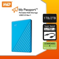 【Ready Stock】wd my passport external harddisk 2tb/1tb ฮาร์ดดิสก์ HDD 1TB ฮาร์ดไดรฟ์คุณภาพสูง harddis