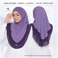 Tudung Saiz M - 3 Layer - WARDINA - Tudung Sarung Instant Chiffon - Tudung Plain Kosong - Ezzufirda