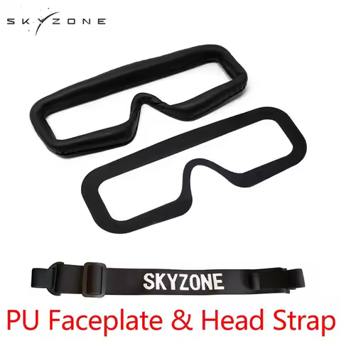 Skyzone SKY04X/L FPV Goggles Head Strap Faceplate Mask PU Pad w/Magic Stick Loop Tape for Racing Dro