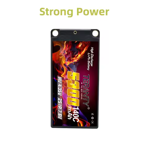 TREANTY 2S Lipo Battery 7.6V 5300mAh 140C with XT90/T/XT60 Connector for RC Buggy Truggy Vehicle Car