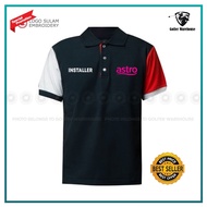G Polo T Shirt Sulam Arena TV Installer Uniform Service Repair Event Baju Lelaki Casual Cotton Fashion Embroidery Tee