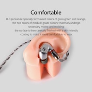 DD ddHiFi ST35 D-Tips Silicone EarTips with Storage Box 3pairs L/M/S Bore Size 3.5mm for Earphone No