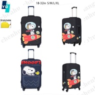 Snoopy Travel Luggage Cover Suitcase Protector Fits 18-32 Inch Luggage