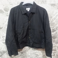 jaket work pria GEOVANNI UOMO sz L hitam pekat mulus berkerah
