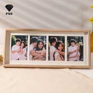 PND 8x20 Wood Picture Frame - 8x20 Photo Frame With Mat Display 4Pcs 4x6 Photos, 4x6 Picture Frame W