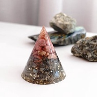 預訂【薔薇石、灰月光石】奧根水晶能量塔Orgonite 6 cm