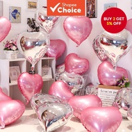59.9cm Love Heart Aluminum Film Balloons 10 Pieces Set, Suitable for Wedding, Birthday Party, Valent