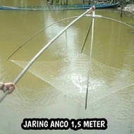 Jaring tangkul ikan ukuran 15 meter persegi jaring anco ikan