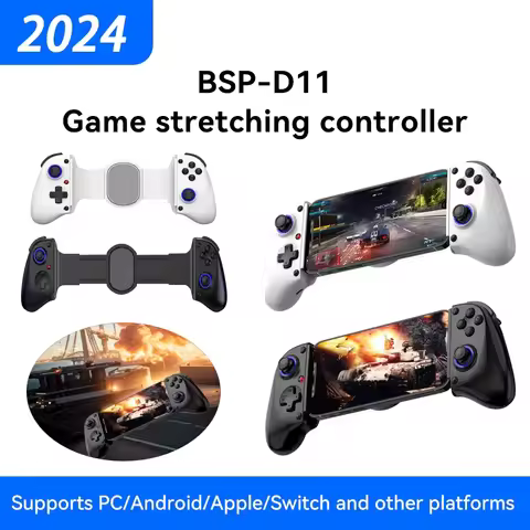 BSP-D11 Telescopic Game Controller For Switch/Android/Apple/IOS/PS3/PS4 RGB Light Wireless Mobile Ga
