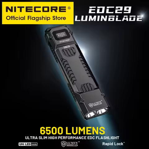 NITECORE EDC29 Utra Slim EDC Flashight 6500 Lumens USB-C Rechargeable Tactical Troch Light Built-in 