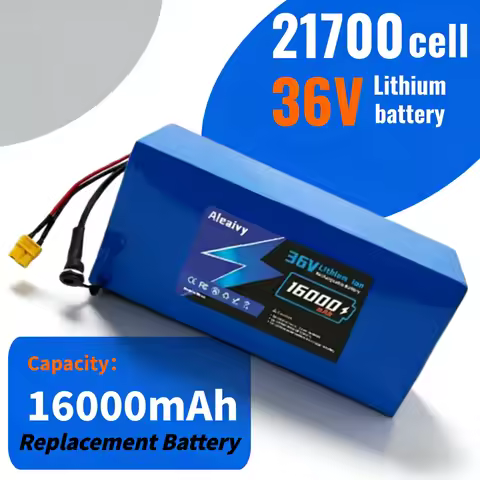 NEW 21700 36V 16Ah 10S3P Rechargeable Lithium battery pack 1000W Built in BMS Suitable for bicycles,