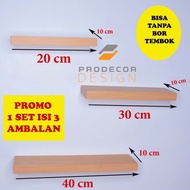 Prodecor - NATURAL Floating Wall Shelf Retail Floating Wall Shelf Minimalist Wall Shelf