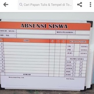 Papan Tulis Absensi / Papan Absen Siswa Uk 60X60 Rizalseniman94