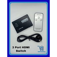 3 Ports HDMI Switch ( Splitter Hub with remote Control)