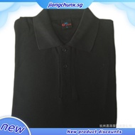 Black  Collar T-Shirt Plain Unisex HC01 Oren Sport Baju Hitam Kolar Oren Sport Men/Women/Ladies
