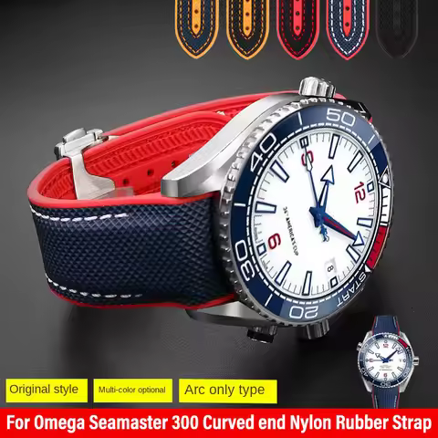 For Omega Seamaster 300 Ocean Speedmaster 8900 Planet Ocean Bracelet Curved Strap 20mm 21mm 22mm Fab