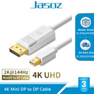 Jasoz Mini DP to DP Cable Mini Displayport 2K 144hz Thunderbolt to Displayport Male to Male Audio Vi