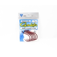 Gamakatsu 2315 Octopus Hook Red Size 5/0 , 6 Per pack (1248)