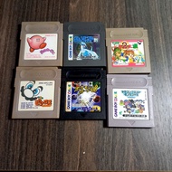 Gameboy 6 Cartridges Pokemon Silver Kirby Mario Japan