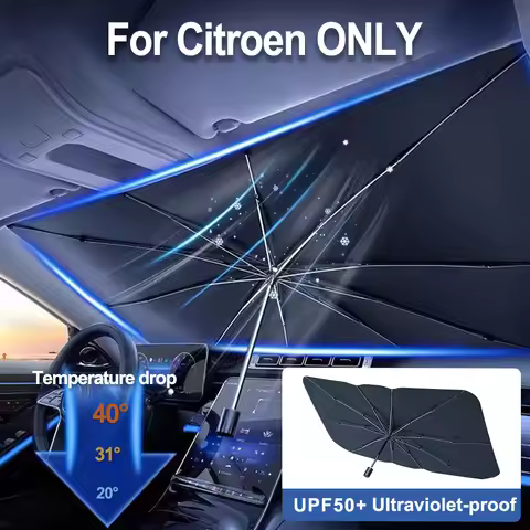 For Citroen C2 C3 C5 X7 C6 C4 Picasso Berlingo Car Windshield Sunshades Front Shading Umbrella