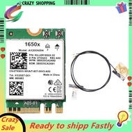 For  1650X WiFi Card+Antenna AX200 AX200NGW 3000Mbps 2.4G 5G WiFi 6+BT 5.1 Gigabit Wireless Network 