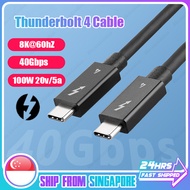 Thunderbolt 4 Cable 8K/60Hz HDMI 5K/60Hz Cable 40Gbps Durable Data Transfer Line Laptop 100W Charging Cord Type C Cord (1/2m) Compatible with Thunderbolt 3 Cable