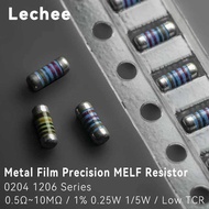Pcs/Lot 50 0204 SMD Metal Film Resistor Precision MELF Cylindrical 1% 1206 0R 1R 10R 100R 1K 4.7K