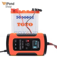 FOXSUR เครื่องชาร์จแบตเตอรี่รถยนต์และรถจักรยานยนต์ 12V 5A