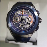 (FREE SHIPPING)CERUTTI 1881 CRA28701 CHRONOGRAPH BLUE SILICONE STRAP ANALOG MEN'S WATCH