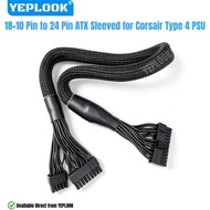 Type 4 24Pin Sleeved Net 18+10Pin to 24Pin Motherboard Main Power Cable for Corsair SF750, SF600, SF