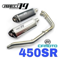 Project79 Full System Exhaust CFMoto CF 450SR 450 SR SR450 Stainless Steel Manifold + Muffler QPM06 