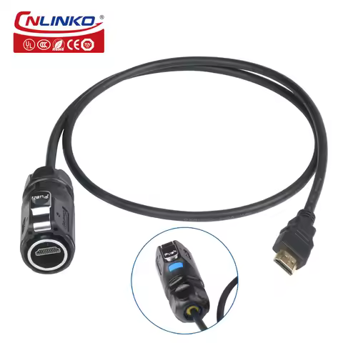 CNLINKO M24 HDMI2.0 Data Connector Waterproof HDMI-compatible 4K 3840*2160 HD Fast Transmission for 