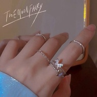 Gynna Butterfly 4-in-1 Ring Butterfly FashionRing Y2k Silver AlloyWanita