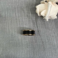 寶格麗/Bvlgari  黑陶瓷18K玫瑰金四環戒指 60#